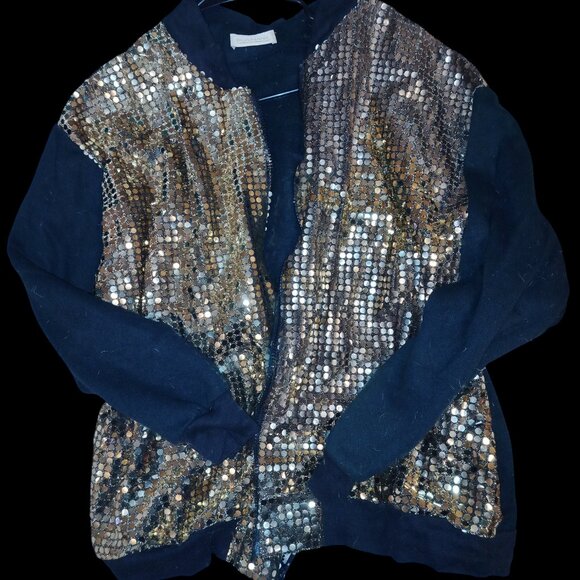 Vintage Roman gold sequin bomber jacket - Picture 1 of 2